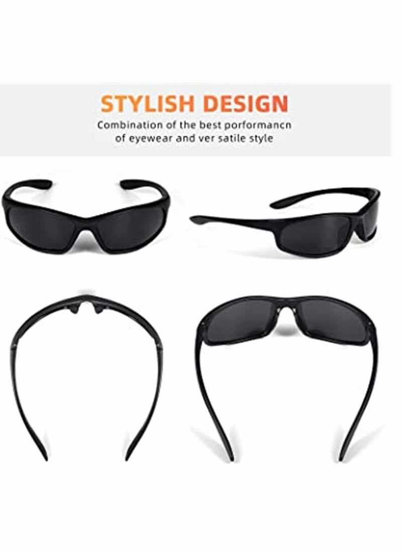Captaintech - Polarized Sunglasses, Sports Trendy Sunglasses, for Men Womens Sunglasses Polarized UV Protection Non-Slip, for Driving Cycling Fishing Running, 2 Pairs - Image 1
