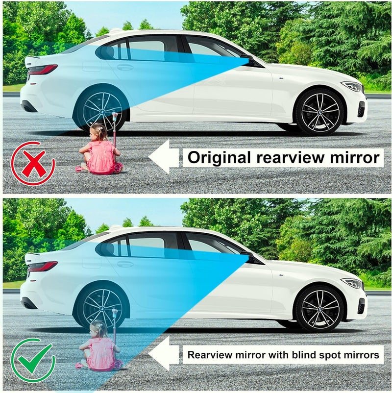 TOMATUS® Blind Spot Mirror, Round HD Glass Convex Rear View Mirror, 360° Wide Angle Side Rear View Side Mirror with Sucker for Cars SUV and Trucks (Pack Of 2) - Image 4