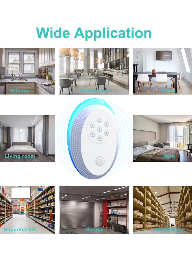 طارد حشرات إلكتروني بالموجات فوق الصوتية للاستخدام الداخلي فعال في السيطرة على الفئران والحشرات يتضمن 2 عبوات للبعوض والعناكب والصراصير والبراغيث - Image 5