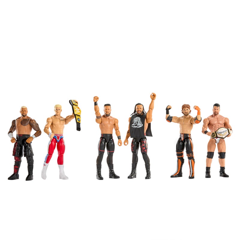 WWE مجموعة شخصيات العمل من ماتيل WWE Main Event Showdown 2-Pack مع ملحق، السلسلة #24 تاما تونغا وجاكوب فاتو، مجموعة قابلة للجمع، 6 بوصات - Image 5