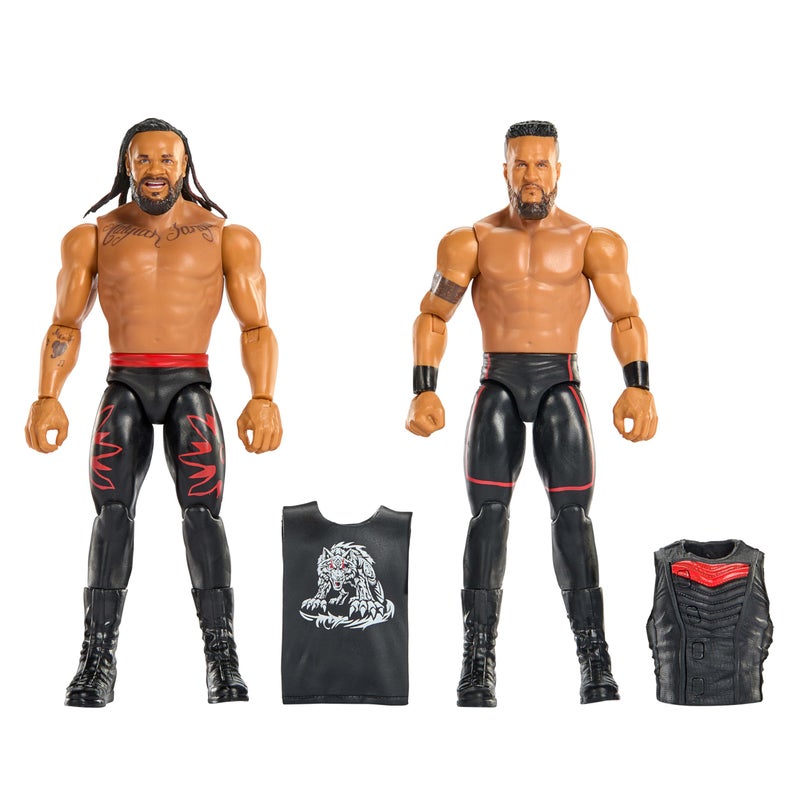 WWE مجموعة شخصيات العمل من ماتيل WWE Main Event Showdown 2-Pack مع ملحق، السلسلة #24 تاما تونغا وجاكوب فاتو، مجموعة قابلة للجمع، 6 بوصات - Image 1