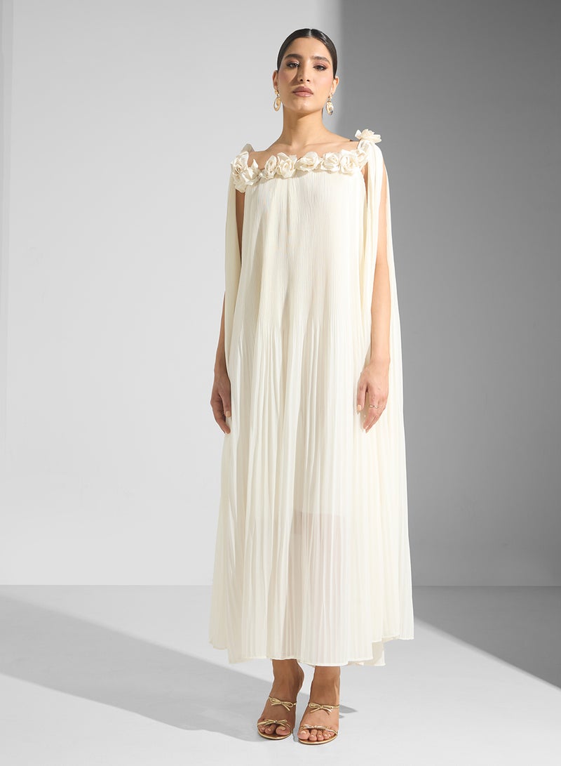 ايلا ليمتد اديشن فستان مكشوف الأكتاف بزهور ثلاثية الأبعاد - Image 4