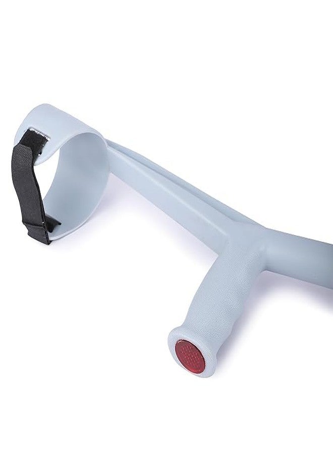 عصا مشي داعمة للمرفق من دكتور تورسو | قابلة لتعديل الارتفاع | مصنوعة من الألومنيوم بنسبة 100% | عكاز لمرضى كسور الساق | للرجال/النساء/كبار السن (رمادي) - Image 2