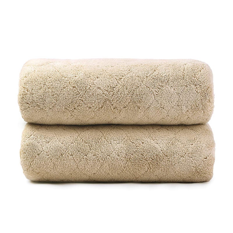 جي ام ال مناشف حمام الألياف الدقيقة jml كبيرة الحجم فائقة الناعمة وتجفيفها بسرعة لا تتلاشى وتعدد الأغراض للسبا اللياقة البدنية للرياضة واليوغا (الصوف المرجان - الجمل 30 في × 60 بوصة) - Image 2