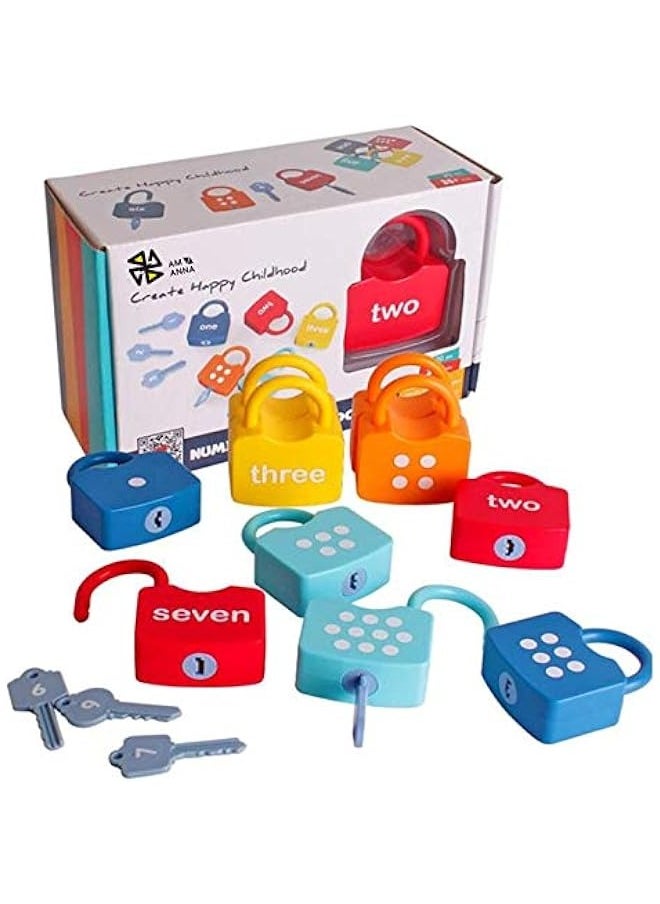 DURKU - Montessori Educational Toys: Kids Learning Locks - Numbers Matching & Counting\n - Image 1