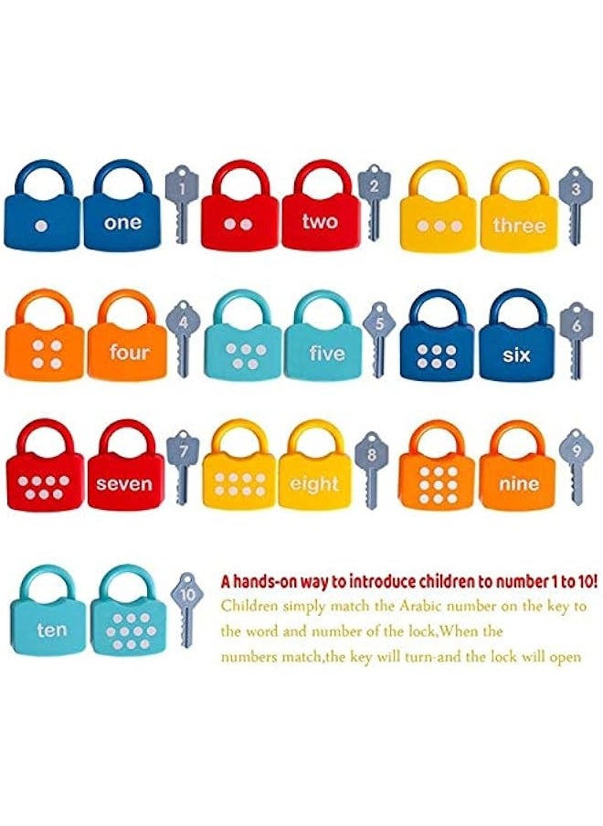 DURKU - Montessori Educational Toys: Kids Learning Locks - Numbers Matching & Counting\n - Image 1