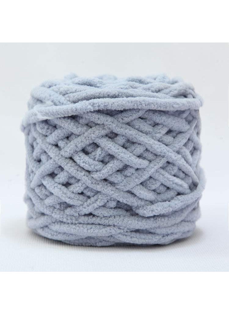Generic - Ice Cream Striped Soft Thick Yarn Handmade Diy Knitted Scarf Yarn Ball Crochet Hook Slipper Self-knitted Ball 21 Light Gray - Image 1