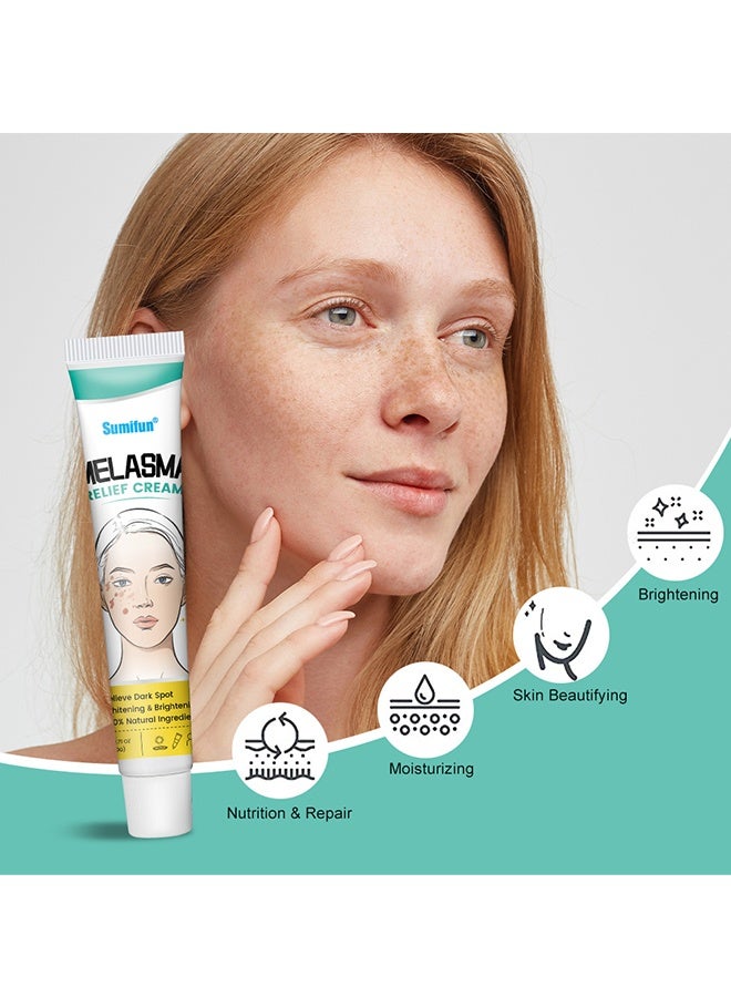 سوميفون كريم تخفيف الكلف - (تخفيف تبييض البقع الداكنة وتفتيح 100٪ مكونات طبيعية) فرط التصبغ ، الكلف ، النمش ، بقع الشمس - لجميع أنواع البشرة 20 جم - Image 4