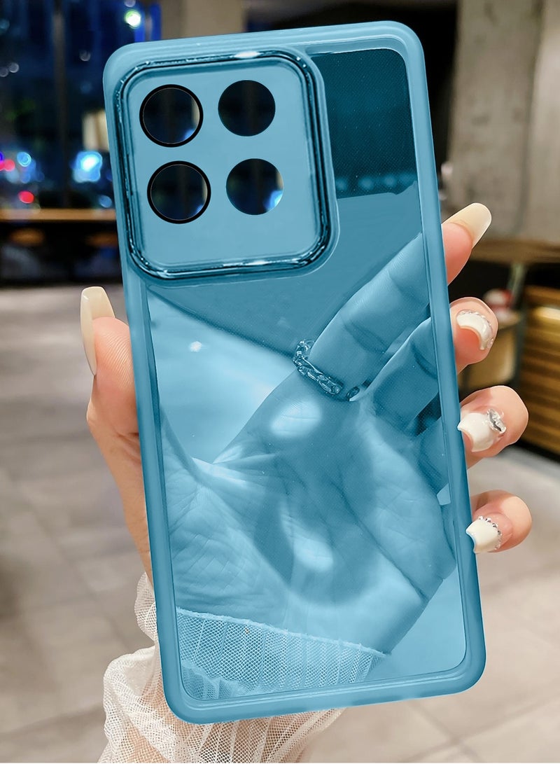 دبليو تيك غطاء خلفي أنيق شفاف بحماية كاميرا من السيليكون TPU رقيق جدًا لموتورولا إيدج 60 برو 5G 2025 - أزرق - Image 2