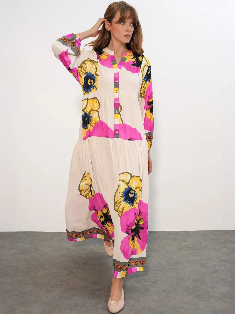 بيغ دارت BDART Patterned V-Neck Maxi Dress