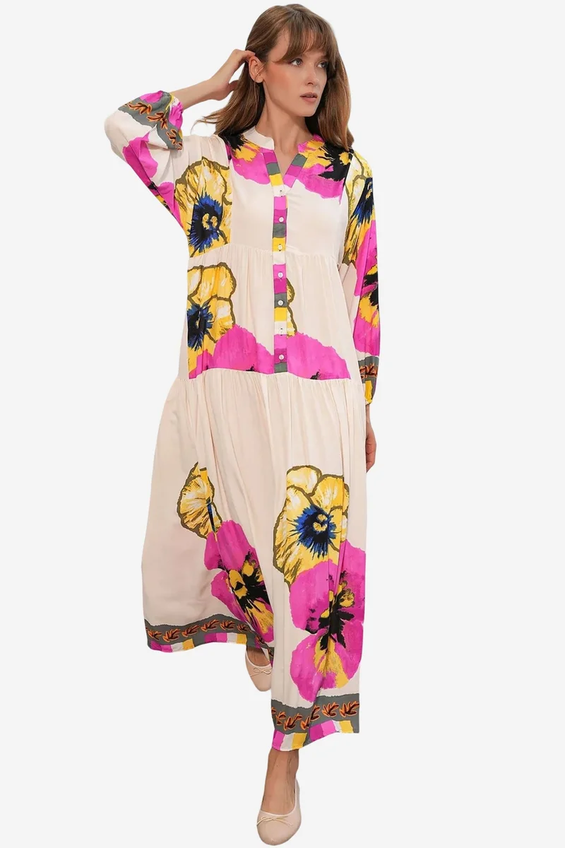 بيغ دارت BDART Patterned V-Neck Maxi Dress