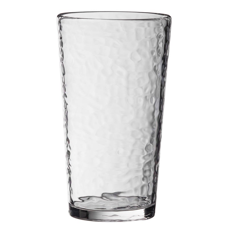 KLIFA NICE 20 ounce Set of 6 Acrylic Highball Drinking Glasses BPAFree Stackable Plastic Drinkware Dishwasher Safe Cups Clear