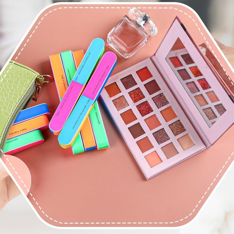 4pcs Professional Nail File Set Seven Sided Polishing File Nail Buffing Block For Natural Nails Nail Polishing File 7 Color Surfaces Versatile Use For All Nail Types - Image 3