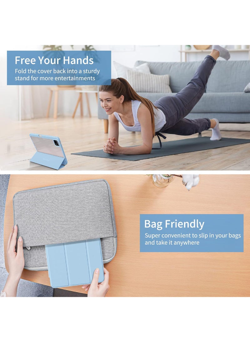 Case for Xiaomi Pad 6/Pad 6 Pro 11 inch Auto Wake & Sleep Slim Trifold Stand Case Cover with Pencil Holder Clear Trasparent Back Shell Csae for Xiaomi Pad 6 11inch/Xiaomi Pad 6 Pro 11inch