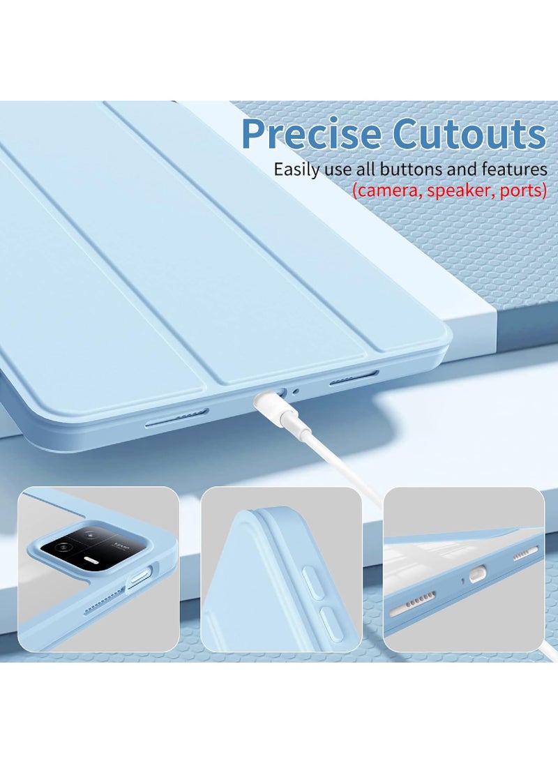 Case for Xiaomi Pad 6/Pad 6 Pro 11 inch Auto Wake & Sleep Slim Trifold Stand Case Cover with Pencil Holder Clear Trasparent Back Shell Csae for Xiaomi Pad 6 11inch/Xiaomi Pad 6 Pro 11inch