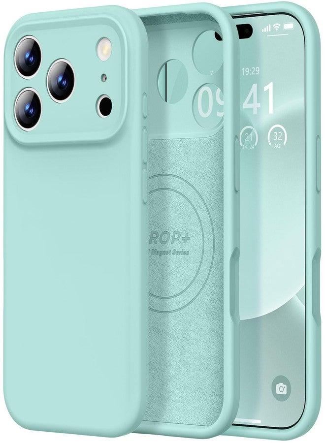 Vooii Magnetic Compatible with iPhone 17 Pro Case (Compatible with Magsafe) (Upgraded Camera Protection) Liquid Silicone Shockproof Full Body Protective Phone Cover for Women Men, Mint, 6.3” - Image 1