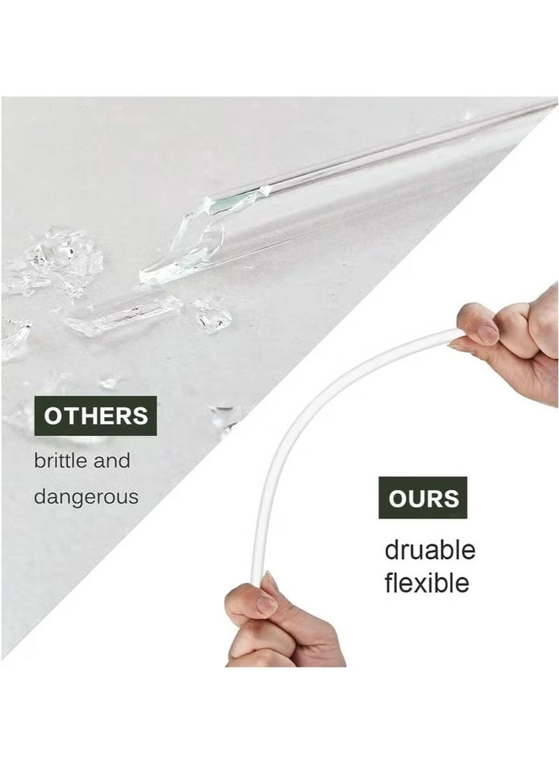 6 Pack Replacement Straws for Stanley Cup - Compatible with 30 oz & 40 oz Tumblers, Plastic with Cleaning Brush (Clear) - Image 4