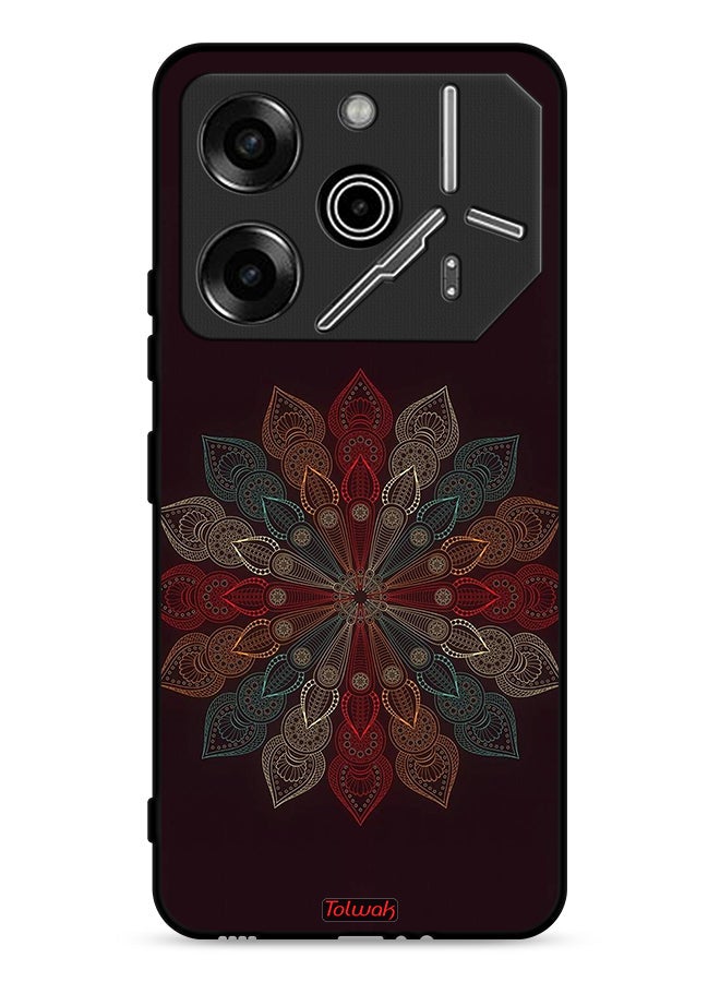 Tolwak Tecno Pova 6 Pro 5G Protective Case Cover Mandala Flower Art - Image 1
