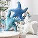 Fumete Starfish Pillow Beach Starfish Shaped Throw Pillows 20 Stuffed Animal Cute Plush Coastal Decor Ocean Star Pillow Plush Cushion for Bedroom Living Room Sofa CouchWhite Green Blue3 Pcs - Image 3
