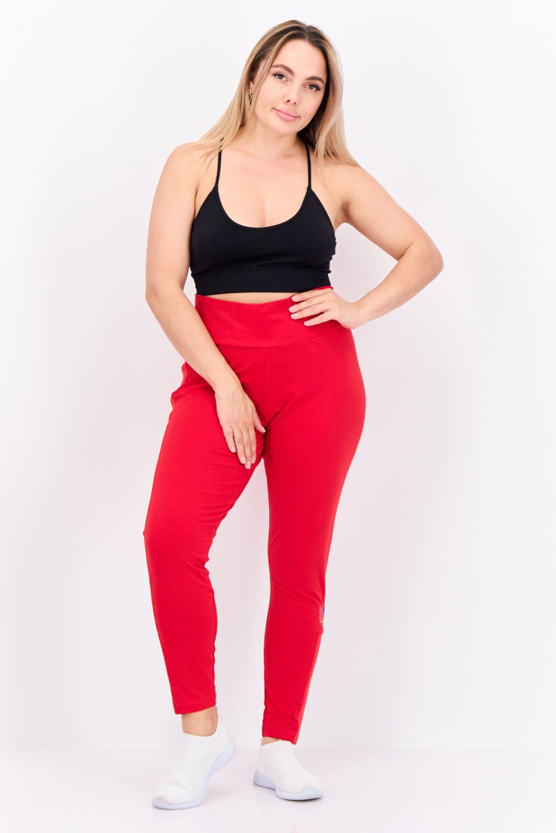 adidas Originals Women Sportwear Fit Training Tights, Red  - Image 4