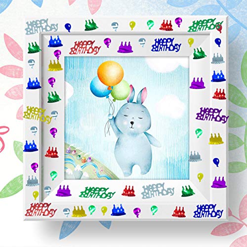 YaFex Happy Birthday Confetti Sprinkles Table Scatters For Birthday Party Decoration DIY Arts and Crafting Metallic Foil Confetti-Multi Color 1.5 Ounce/Package - Image 4
