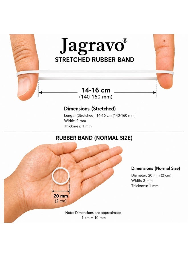 Jagravo 1100 Pcs White Mini Elastic Hair Bands – Soft Poly Rubber Hair Ties for Baby Girls & Kids – Gentle No Pull Ponytail Elastics – Durable Hair Bands for Daily Styling - Image 2