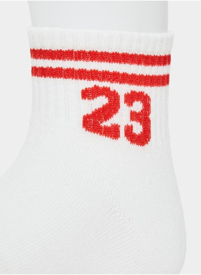 Styli Pack of 5 - Double Striped Detail Socks  - Image 5