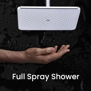 Mila India Mila Oceano Rain Shower MSXX0303CMABS shower head surface with Chrome Rain Shower Head Single Function Full Spray with Flow Control 3055 594mm - Image 2