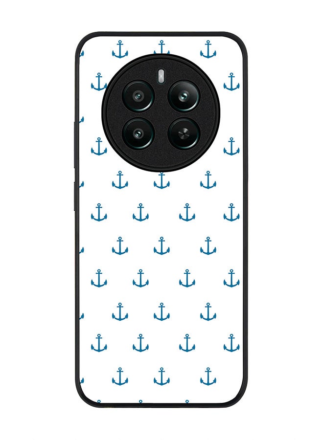 Stylizedd Rugged Black edge case for Realme 12 Plus 5G / Realme 12 4G, Slim fit Soft Case Flexible Anti Drop TPU Gel Thin Cover -  Anchor Blue - Image 1