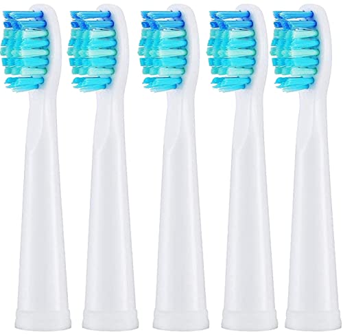 teeteck 5pc Toothbrush Heads Compatible with Fairywill D7D8FW507508 551917959D1D3 White - Image 2
