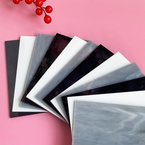 PALJOLLY 24 Sheets Stained Glass Sheet Black White Gray Collection, 4 X 6 inch Art Glass Mosaic Tiles for Crafts, Stained Glass Supplies for Stained Glass and Mosaic Projects - Image 4