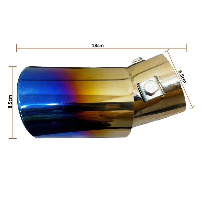 Oshotto Stainless Steel SS-008 Car Exhaust Muffler Silencer Cover Compatible with Chevrolet Enjoy (Multicolor) - Image 3