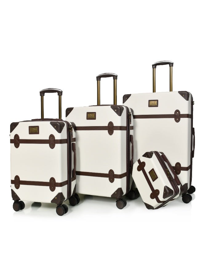 مورانو شنط سفر من مورانو مكون من خمس قطع لون أبيض - Image 3