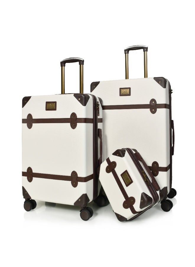 مورانو شنط سفر من مورانو مكون من خمس قطع لون أبيض - Image 4