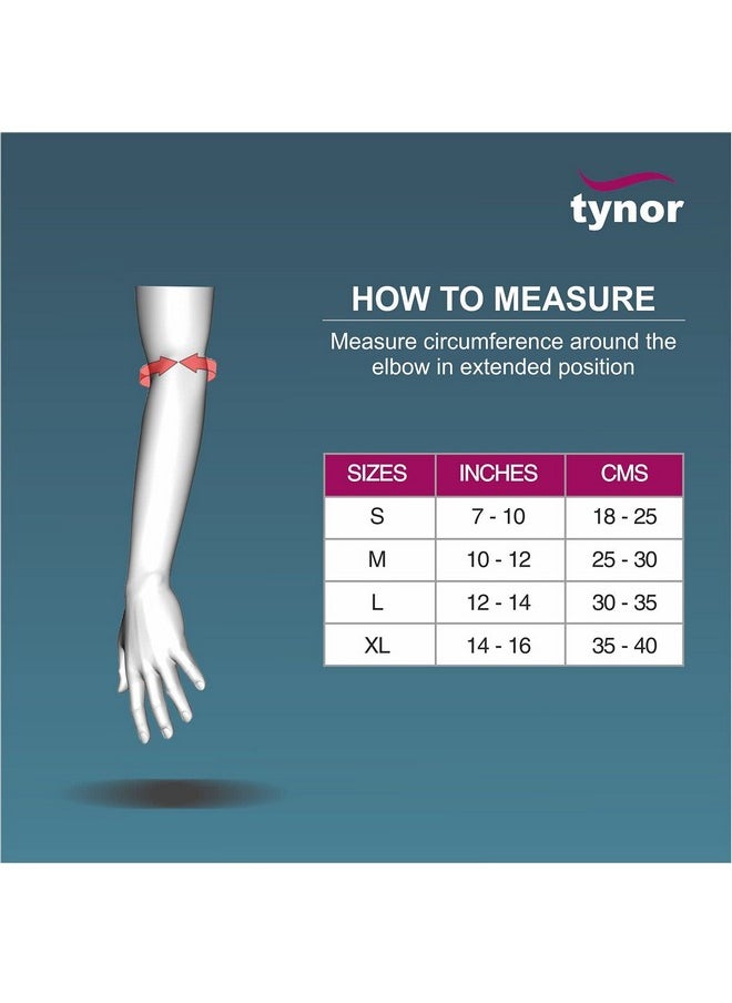 Tynor Tynor Elbow Support, for Joint Stability & Pain Relief | Breathable & Lightweight for Sports, Arthritis, Workout, Gym & Exercise | Easy Elbow Movement With Comfort | Pack of 1 (Grey, XL)  - Image 4