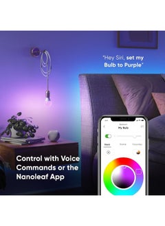 Nanoleaf Matter Thread Smart Bulb MATTER E27/A60 (2pcs) - Smart Light Bulb for Home/Office, Color Changing RGBCW, Dimmable, Bluetooth/Thread Enabled, works with iOS/Android - 2Pack  - Image 3