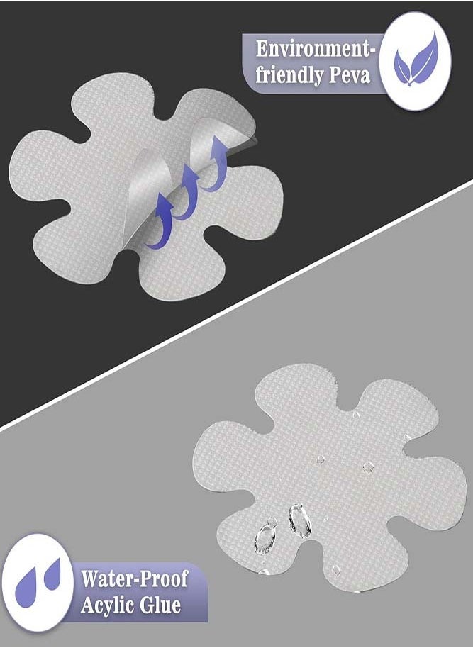 Oasisgalore 20 Pieces Non-Slip Bathroom Stickers with Premium Scraper Flower Shape Transparent Non Slip Stickers for Bathtub, Stairs, Ladders, Shower Floor and Kitchen  - Image 3