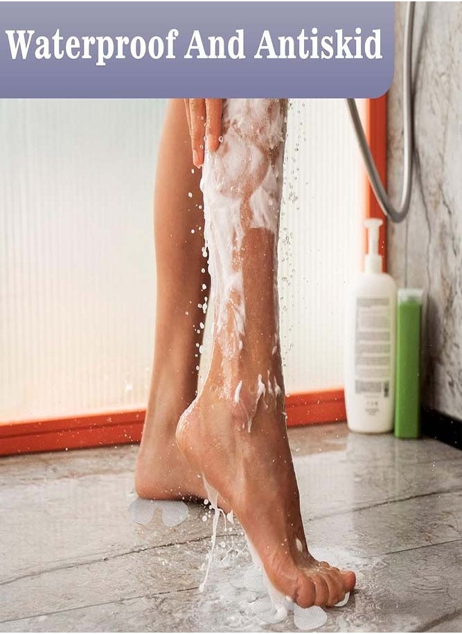 Oasisgalore 20 Pieces Non-Slip Bathroom Stickers with Premium Scraper Flower Shape Transparent Non Slip Stickers for Bathtub, Stairs, Ladders, Shower Floor and Kitchen  - Image 4
