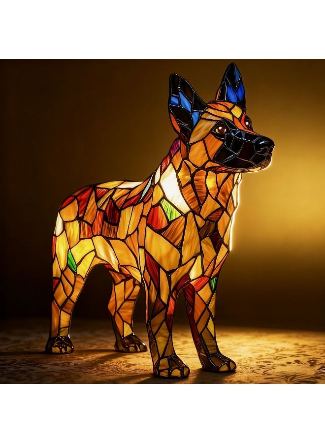 Resin  dog Figure Statue LED Light