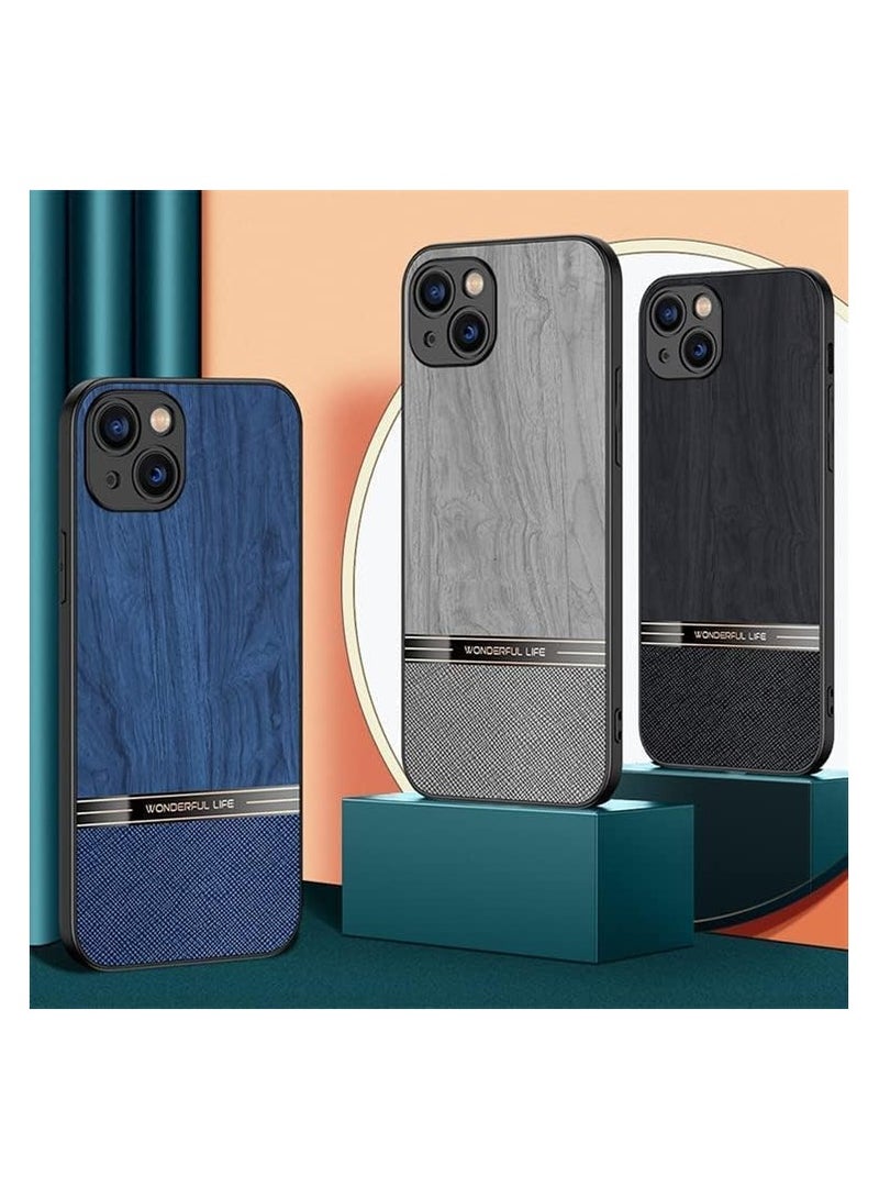 Elmo3ezz Shockproof Wood Grain Skin PU and TPU Shockproof Luxury Phone Case for Samsung Galaxy Note 20 ultra (Grey) - Image 3