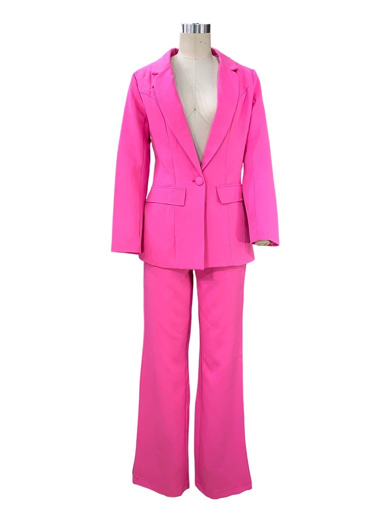 Shougu New Women's Fashion Temperament Long Sleeved Suit Straight Leg Pants Set  - Image 1