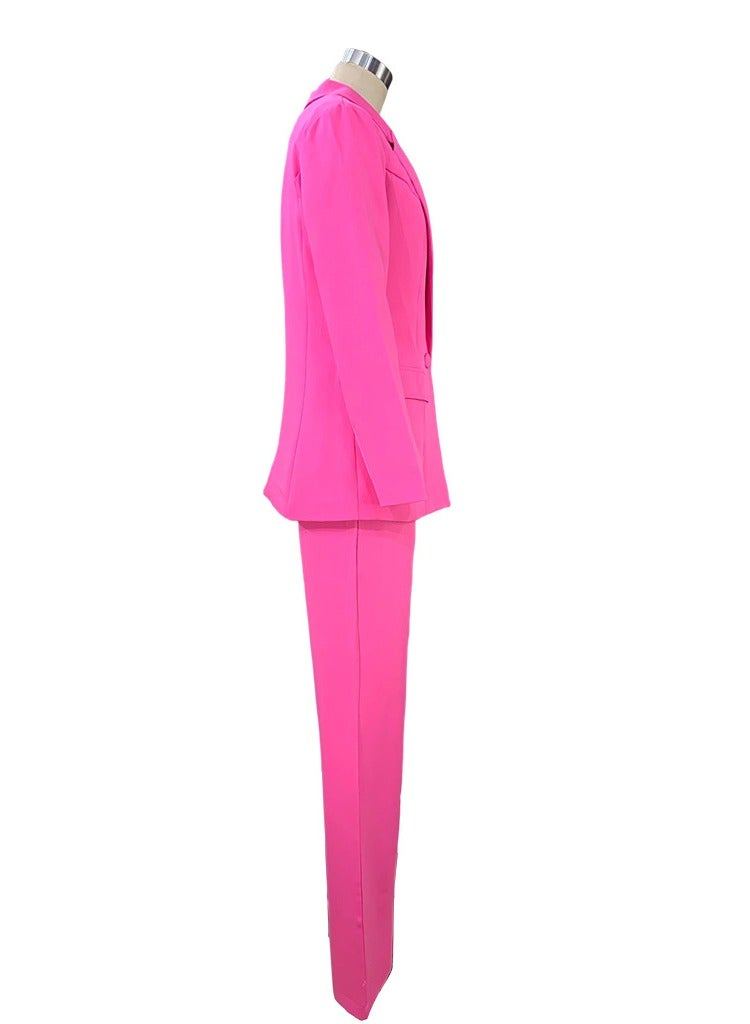 Shougu New Women's Fashion Temperament Long Sleeved Suit Straight Leg Pants Set  - Image 4