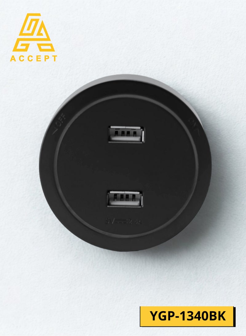 اكسبت فيش 10 أمبير  2X USB يعمل على مجرى الأفياش الكهربائي  - Image 1