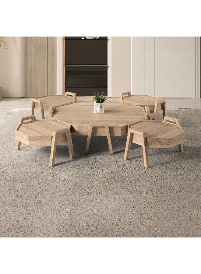 Home Box Fia Majlis 5-Piece Coffee Table Set - Image 1