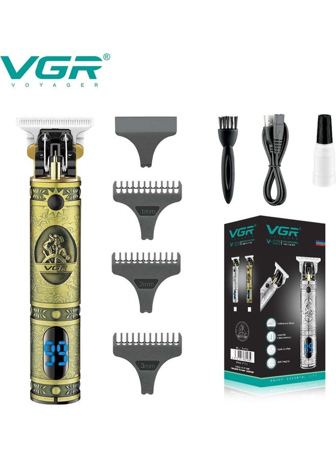 VGR Cordless Professional Hair And Beard Trimmer Gold - Image 1