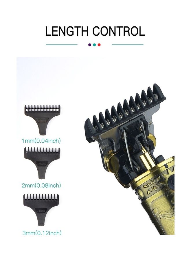 VGR Cordless Professional Hair And Beard Trimmer Gold - Image 5