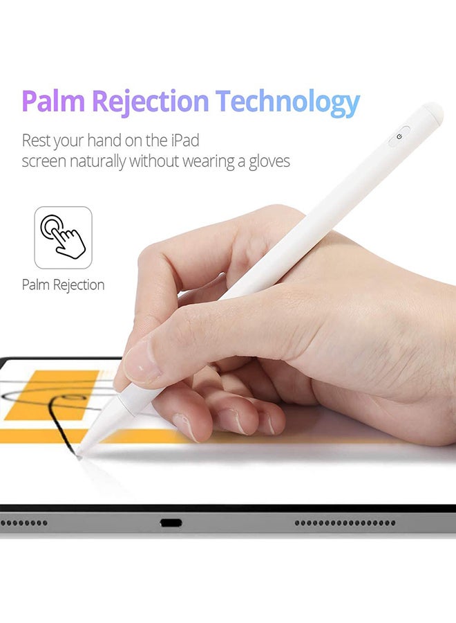 Alyashmac Stylus Pen For iPad With Palm Rejection White - Image 3