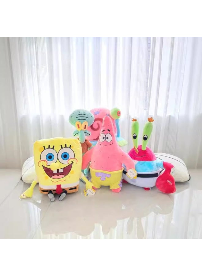 دمية سبونج بوب بايدا ستار من القطيفة الأصلية، لعبة Squidward Brother Squidward Crab Boss الصغيرة، قلادة دودة الإمساك، اللون: 50 سم سبونج بوب سكوير بانتس - عالي: إذن حقيقي - Image 4