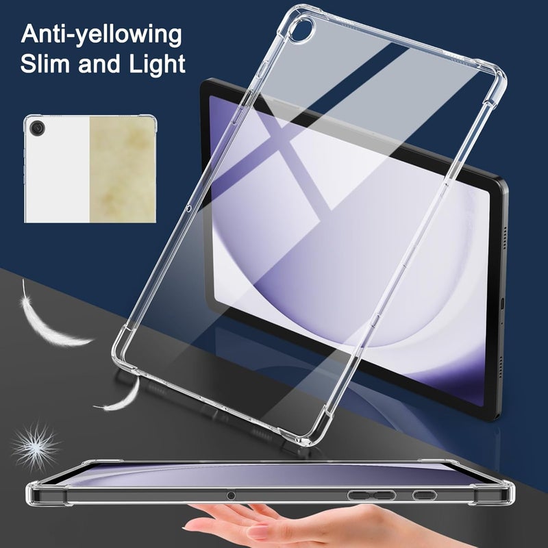 Demark Classic modern blend design Case for Galaxy Tab A9+11 inch 2023 Cover, Slim Stand Hard Back Shell Protective Cover with Auto Wake/Sleep for for Tab A9 Plus Tablet (SM-X210/X216/X218) (Clear) Stackable design - Image 4