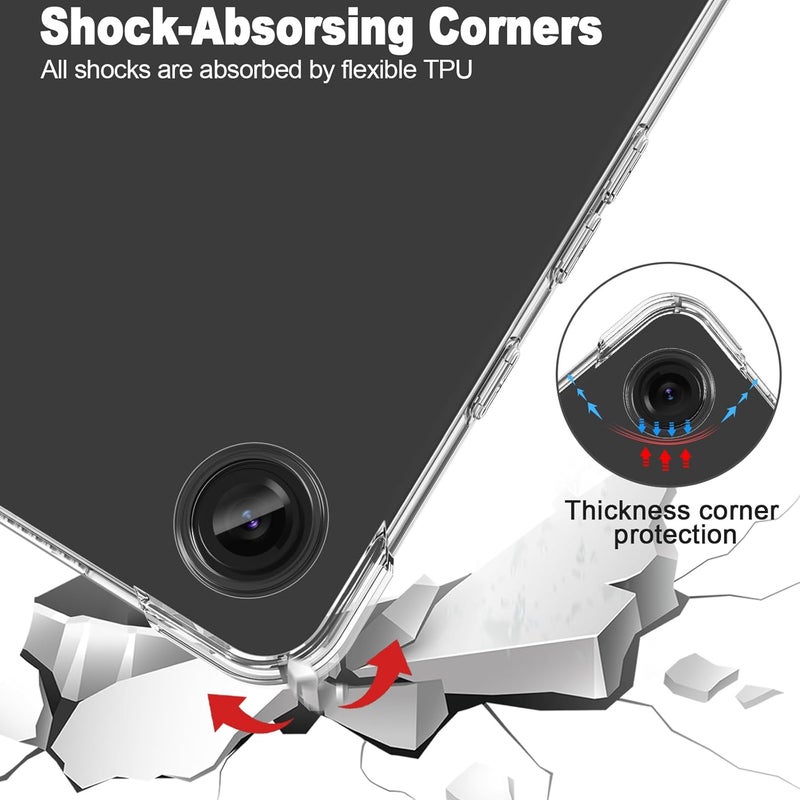 Demark Classic modern blend design Case for Galaxy Tab A9+11 inch 2023 Cover, Slim Stand Hard Back Shell Protective Cover with Auto Wake/Sleep for for Tab A9 Plus Tablet (SM-X210/X216/X218) (Clear) Stackable design - Image 3